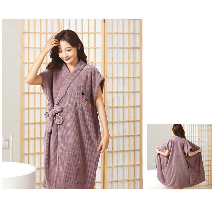 サウナグッズ 着るバスタオル ヘアキャップ付き サウナタオル 大判吸水