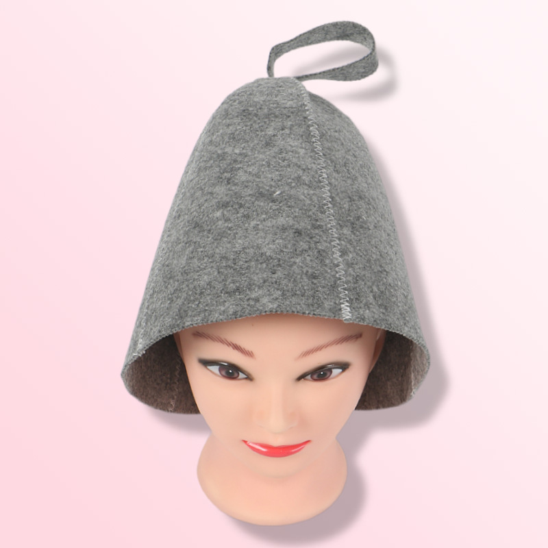 サウナグッズ 配色切替デザインフェルト素材サウナハット