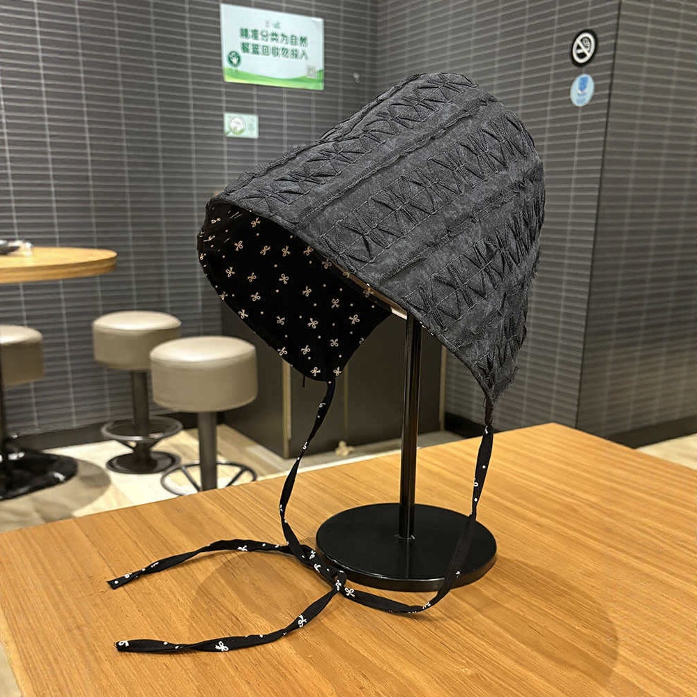 サウナグッズ 和モダン 小紋柄 両面着用サウナハット