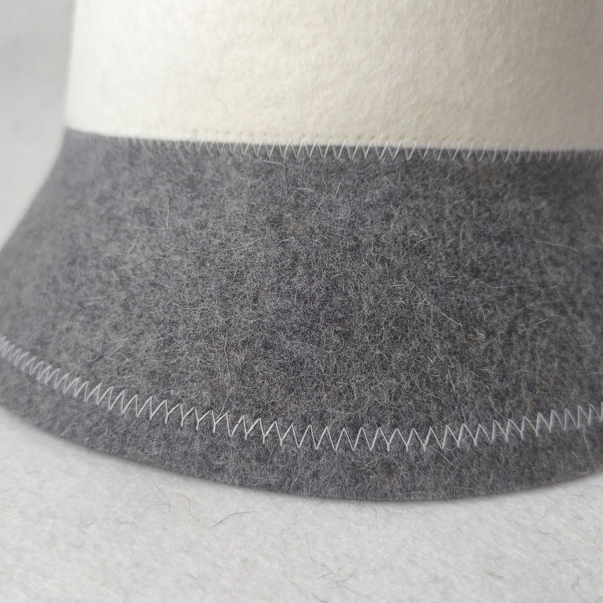 サウナグッズ 二層切替フェルト素材バケット型サウナハット