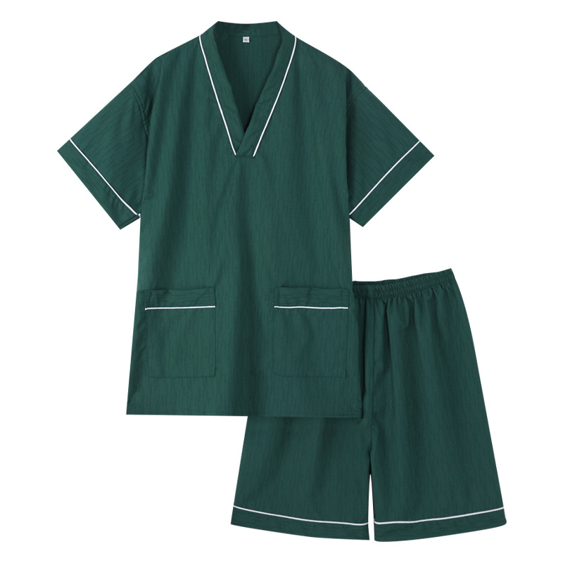 サウナグッズ 襟元爽やか上下セットサウナウェア