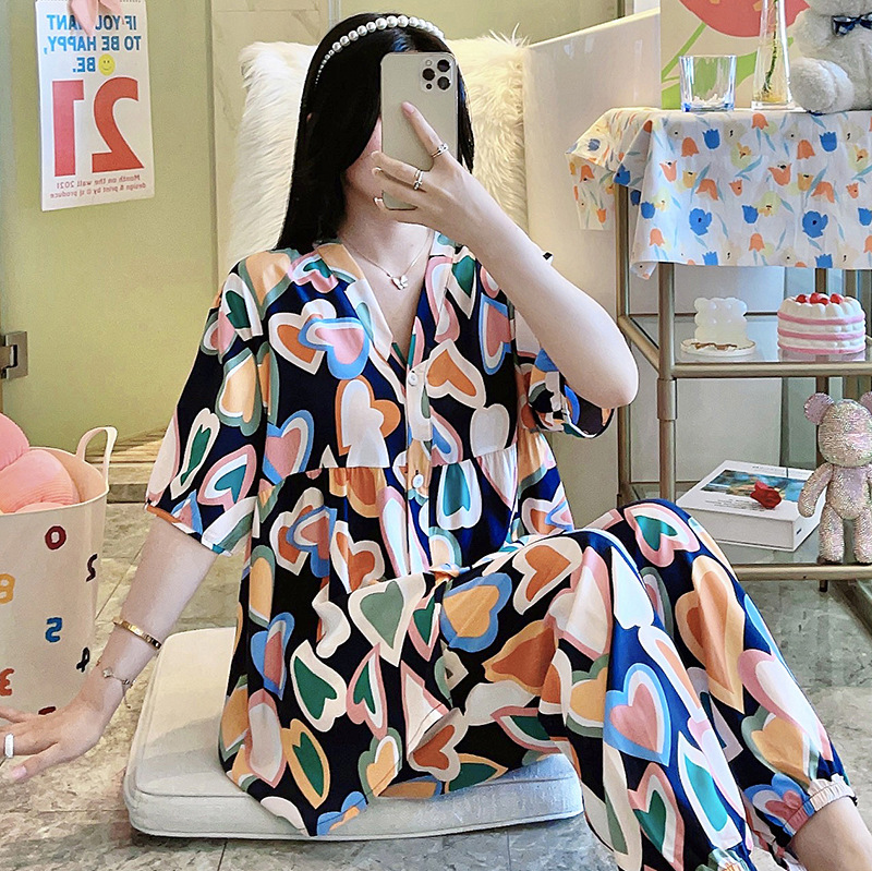 サウナグッズ 新作女性用サウナウェア半袖上下組み合わせ部屋着