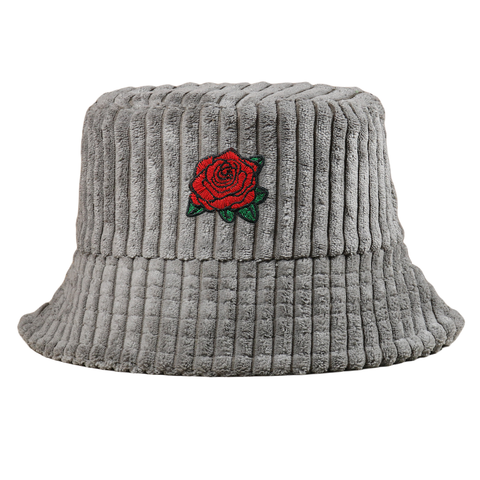 サウナグッズ 薔薇刺繍入りコーデュロイサウナハット