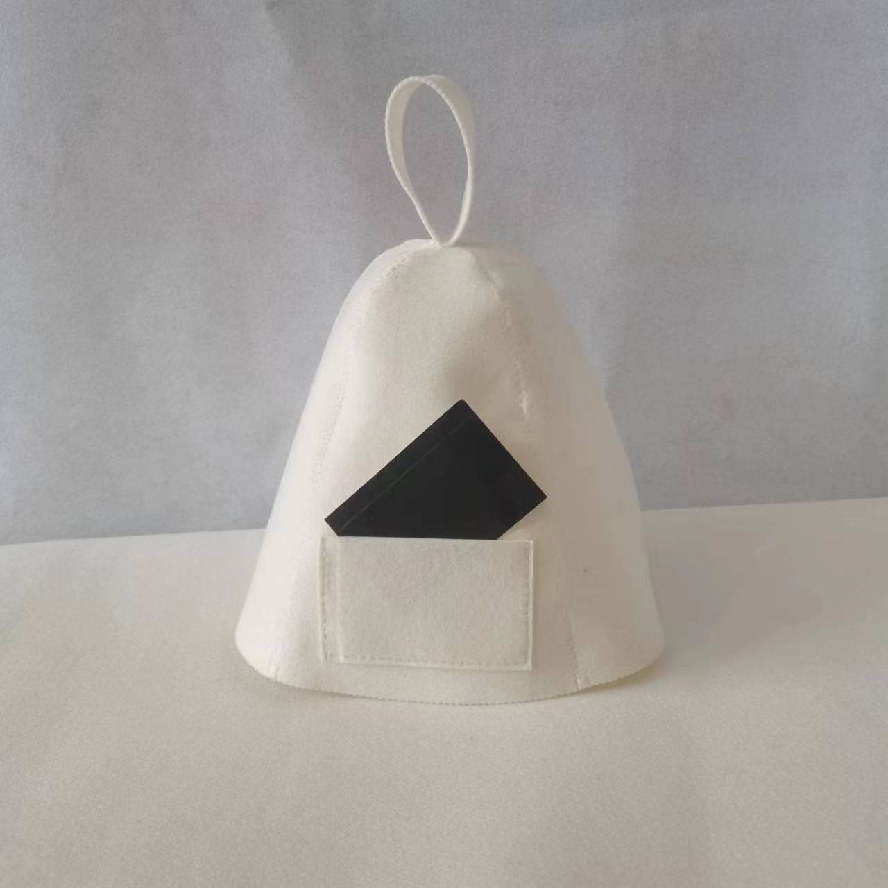 サウナグッズ ポケット付きフェルトサウナハット