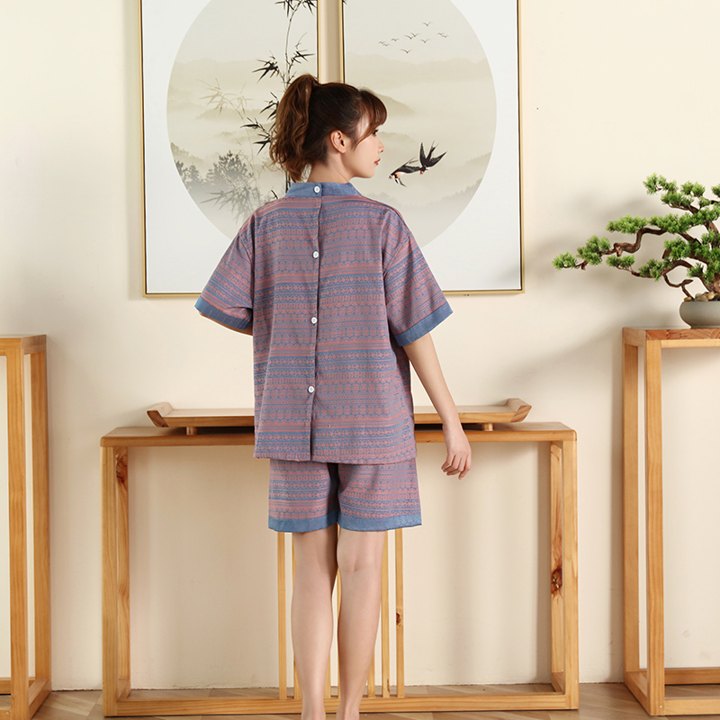 サウナハット サウナウェア 和風しじら織りセットアップ