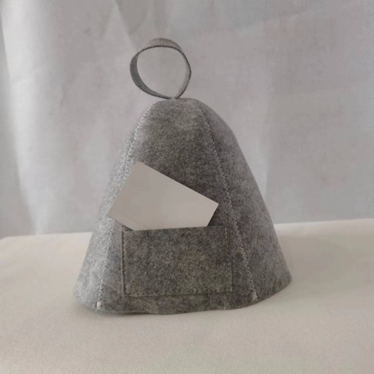サウナグッズ ポケット付きフェルトサウナハット