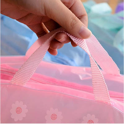 サウナグッズ クリア花模様サウナ収納バッグ