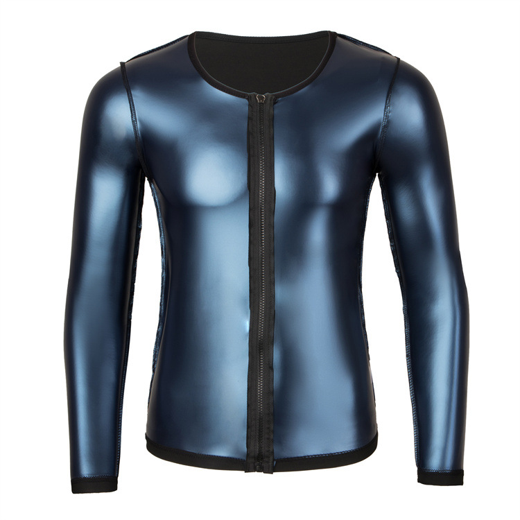 サウナグッズ 発汗促進長袖ジッパー式サウナウェア