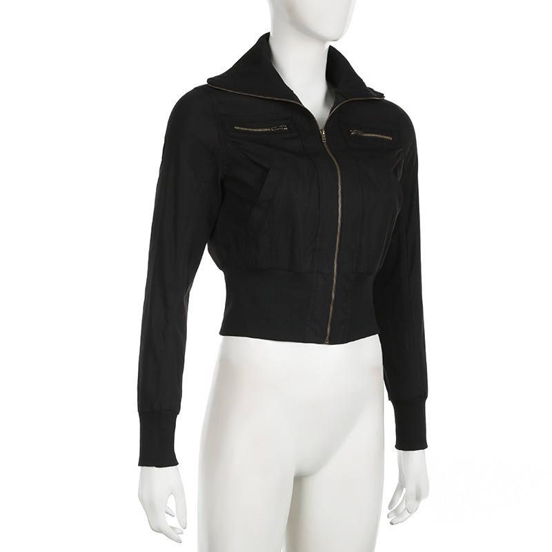 トラックジャケット ブルゾン レディース ハイネック ファスナージャケット