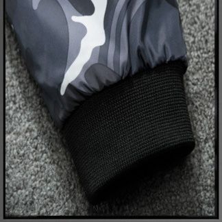 トラックジャケット ナイロン 迷彩柄切替フード付きナイロンジャケット