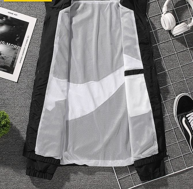 トラックジャケット ナイロン 大胆切り替えデザイン軽量トラックジャケット