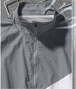 トラックジャケット ナイロン 大胆切り替えデザイン軽量トラックジャケット