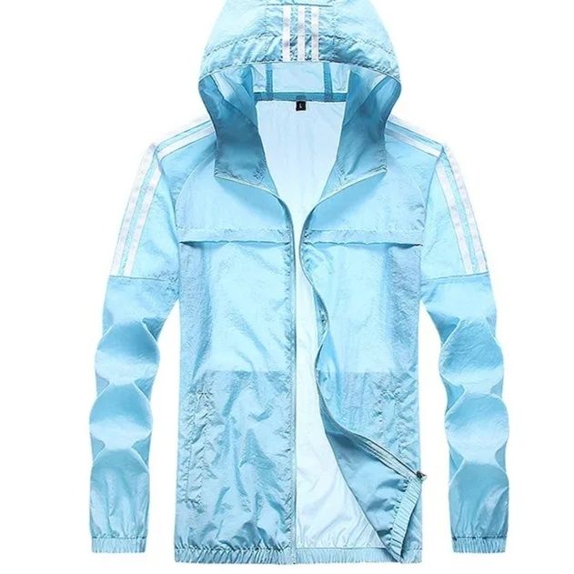 トラックジャケット ナイロン 三本線フード付きナイロンウインドブレーカー