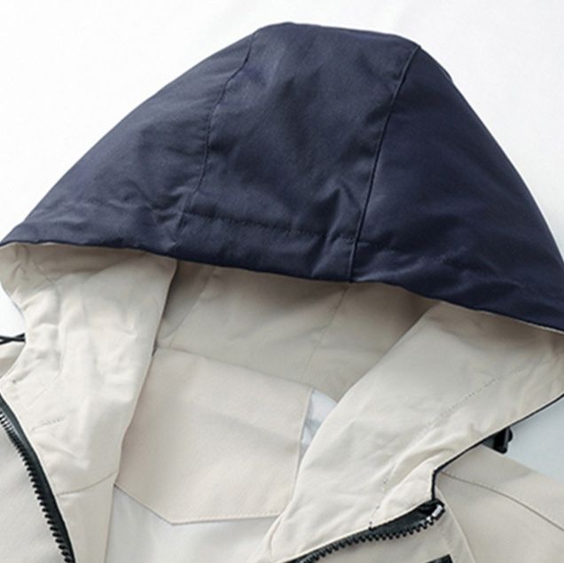 トラックジャケット ナイロン フード付き幾何学模様プルオーバートラックジャケット