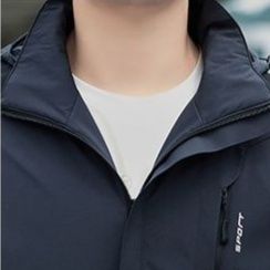 トラックジャケット 軽量防風フード付き配色切替トラックジャケット