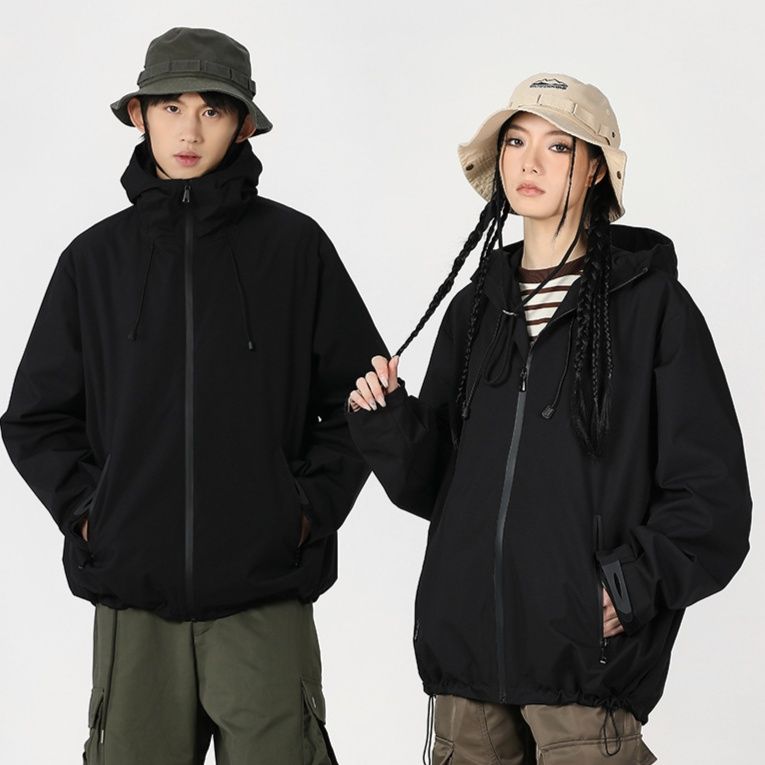 トラックジャケット ユニセックス機能性フード付きトラックジャケット