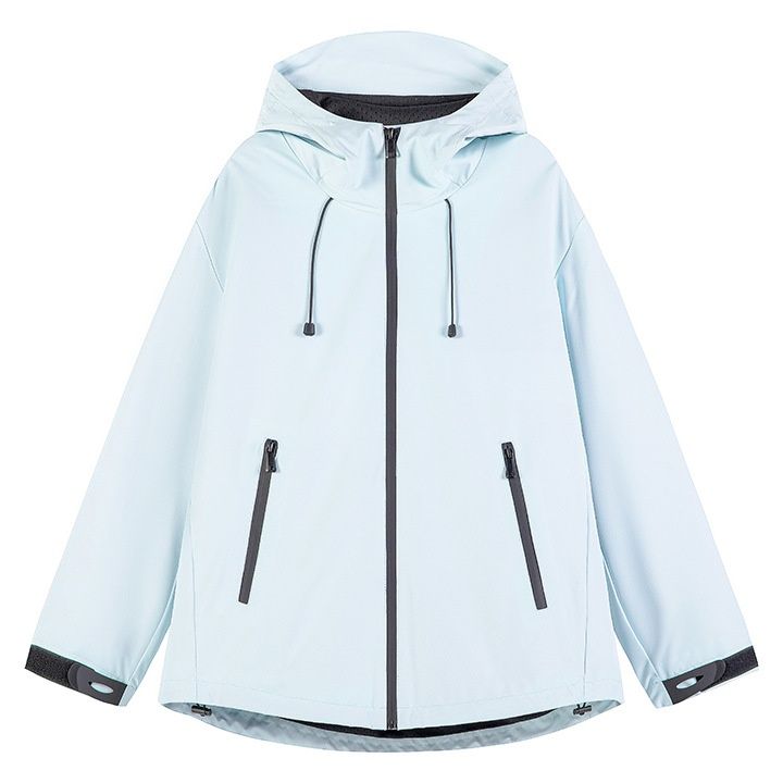 トラックジャケット ユニセックス機能性フード付きトラックジャケット