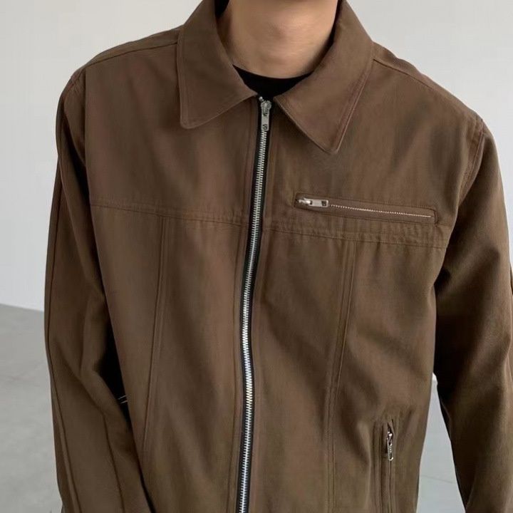 トラックジャケット ナイロン襟付きジップアップナイロントラックジャケット