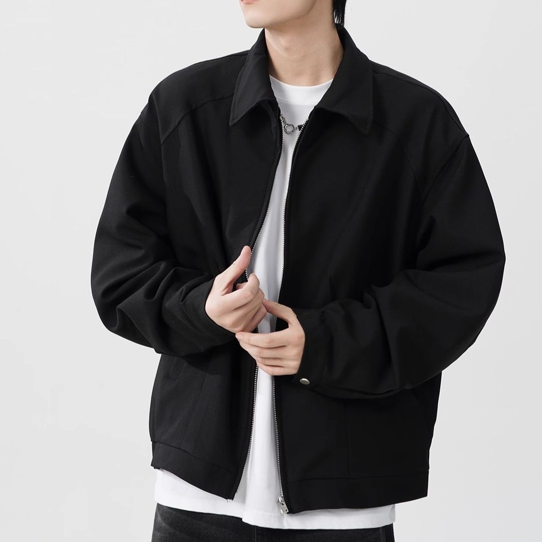 トラックジャケット オーバーサイズ襟付きジップアップトラックジャケット