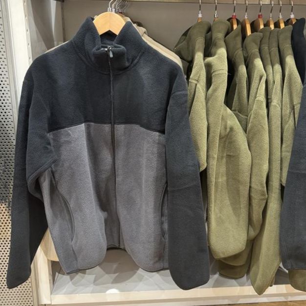 トラックジャケット 配色切替フリース素材トラックジャケット