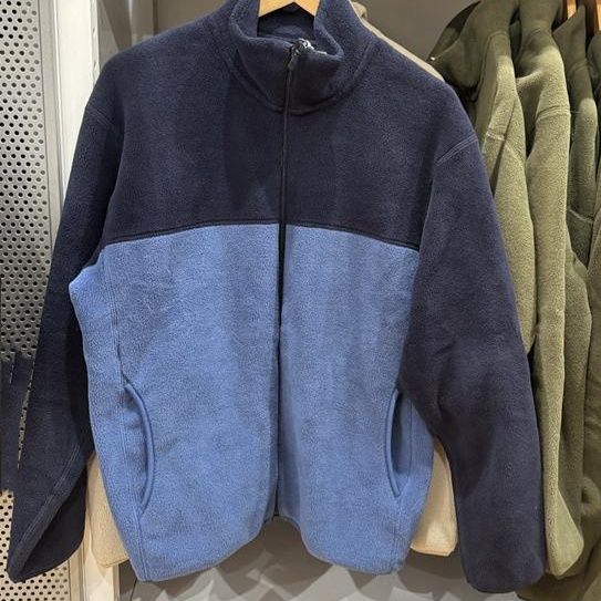 トラックジャケット 配色切替フリース素材トラックジャケット