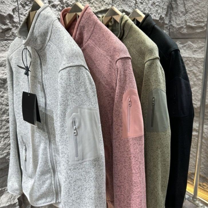 トラックジャケット スタンドカラー全開式ジップアップフリーススウェット