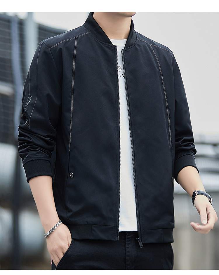 トラックジャケット スタンドカラー薄手ボンバージャケット