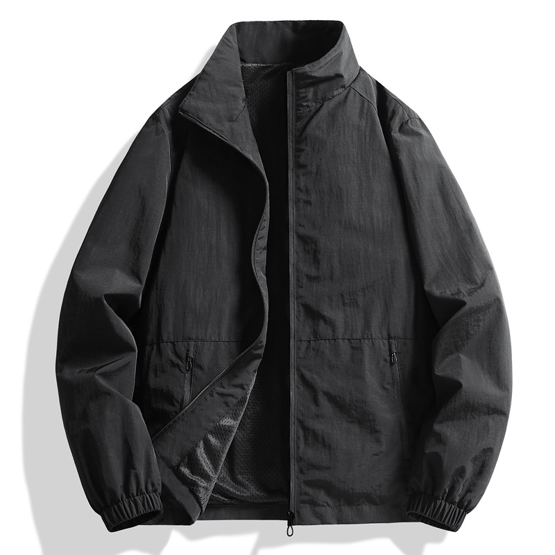 トラックジャケット ナイロン 軽量ジップアップトラックジャケット
