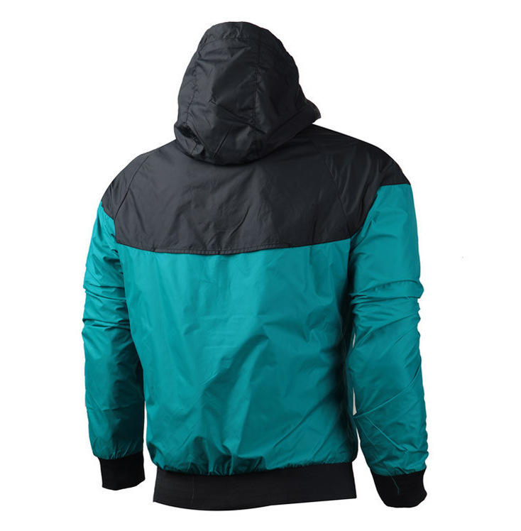 トラックジャケット ナイロン 軽量防風フード付きトラックジャケット