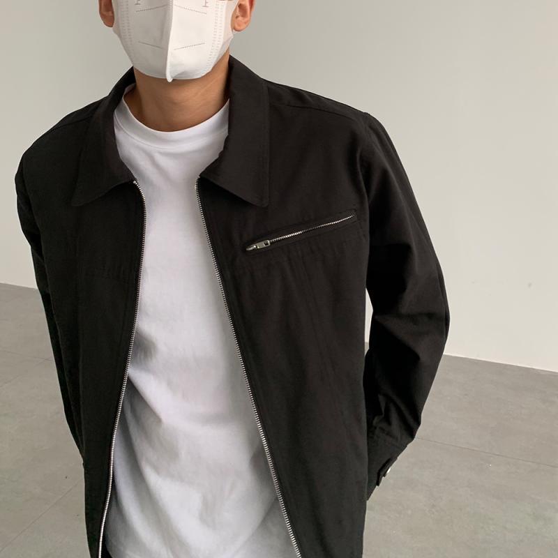 トラックジャケット ナイロン襟付きジップアップナイロントラックジャケット