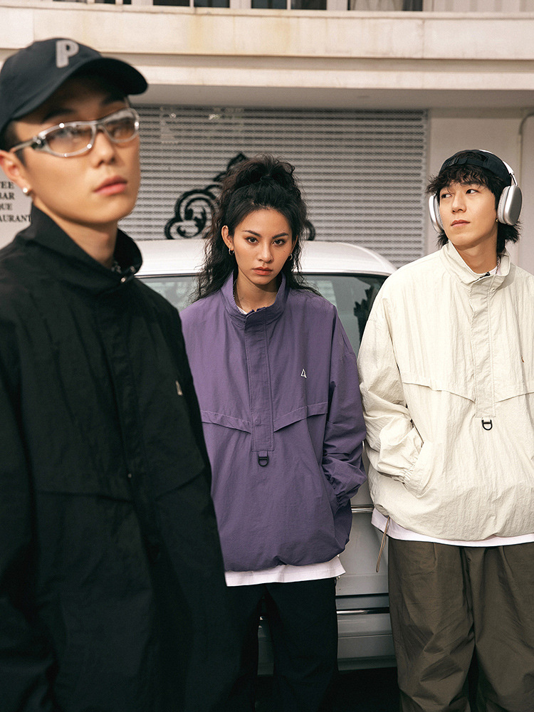 防風防滴トラックジャケット男女兼用カジュアル春夏秋全３色