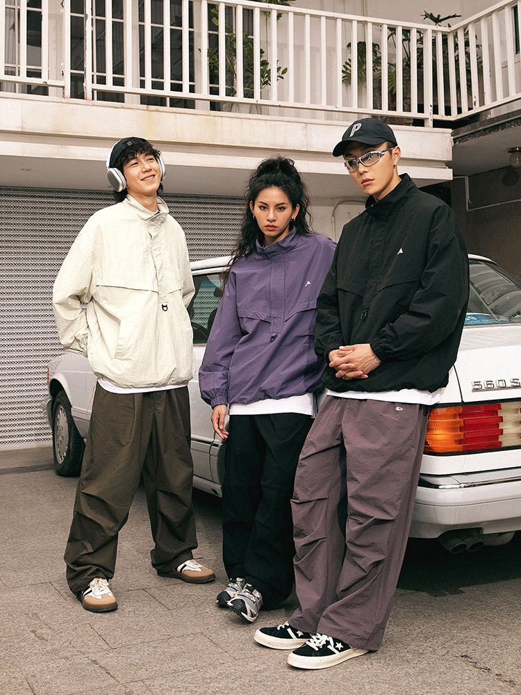 防風防滴トラックジャケット男女兼用カジュアル春夏秋全３色