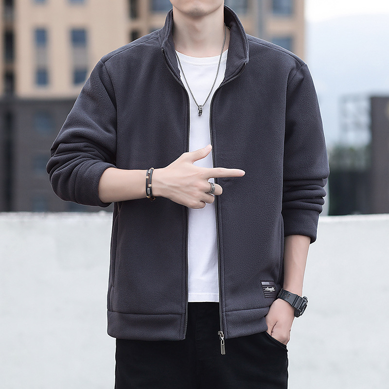 トラックジャケット 無地デザインスタンドカラージップアップスウェット