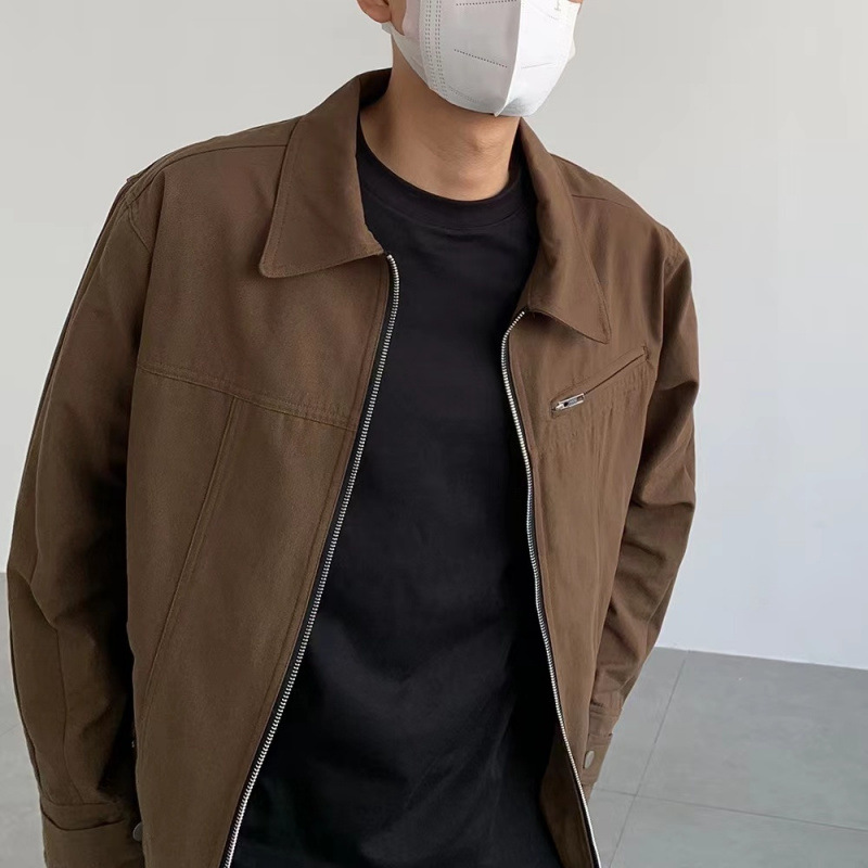 トラックジャケット ナイロン襟付きジップアップナイロントラックジャケット