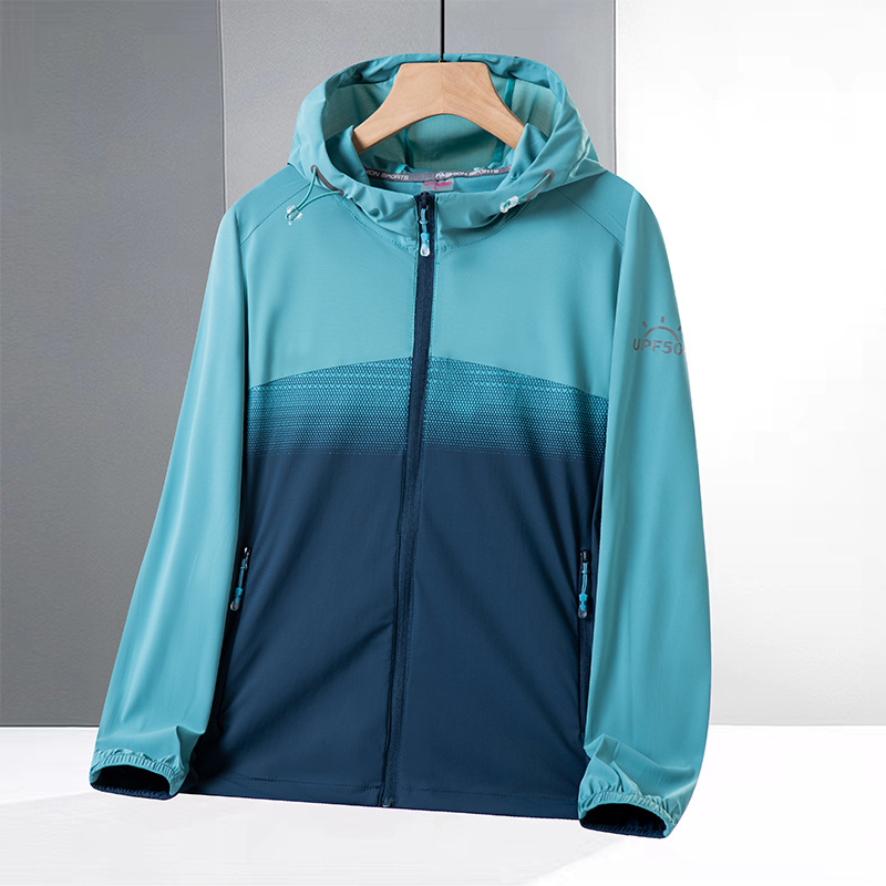 トラックジャケット フード付き切り替えデザインジャージトラックジャケット