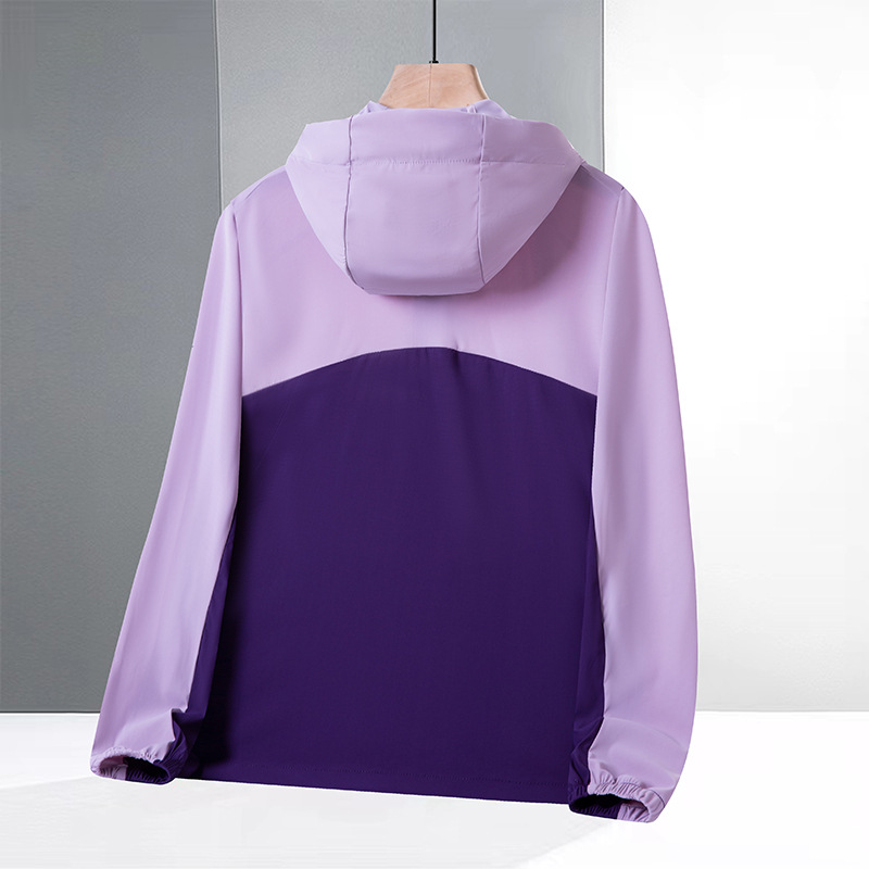 トラックジャケット フード付き切り替えデザインジャージトラックジャケット