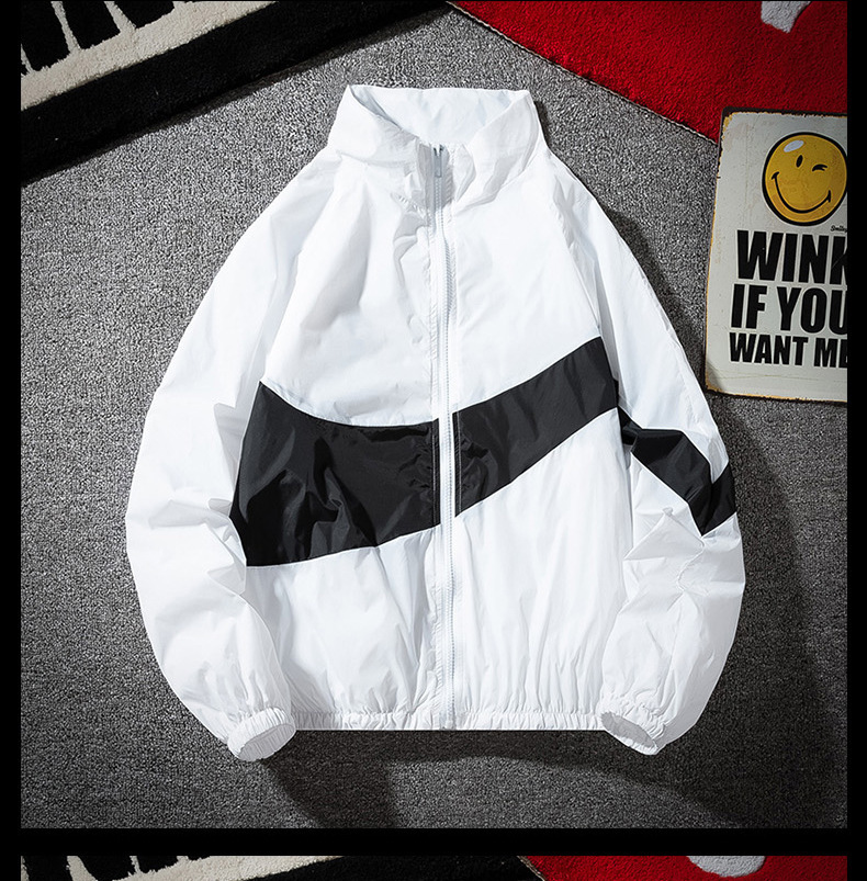 トラックジャケット ナイロン 幾何学切替デザイントラックジャケット