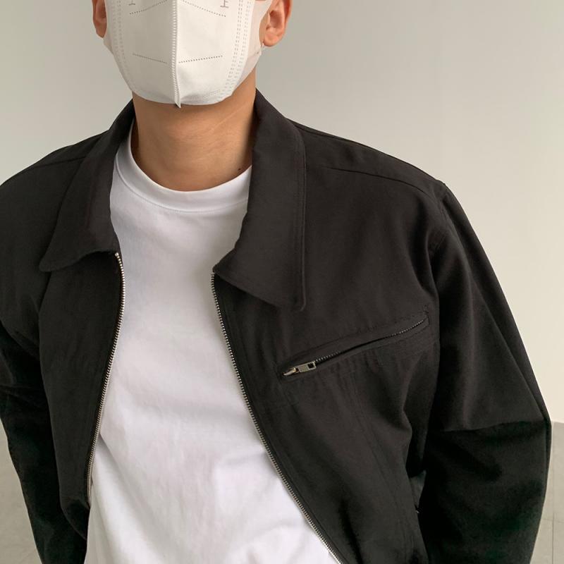 トラックジャケット ナイロン襟付きジップアップナイロントラックジャケット