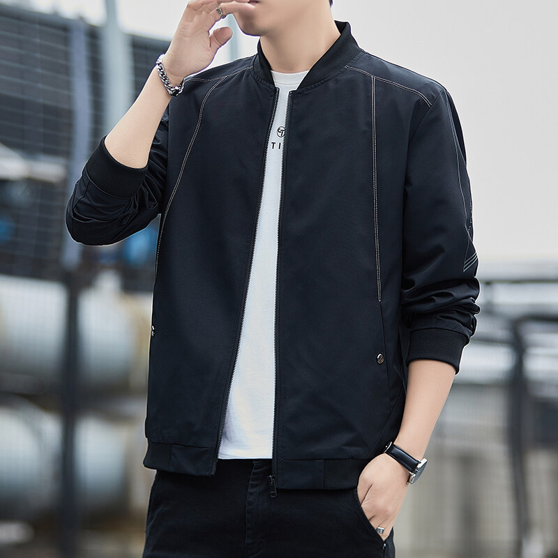 トラックジャケット スタンドカラー薄手ボンバージャケット