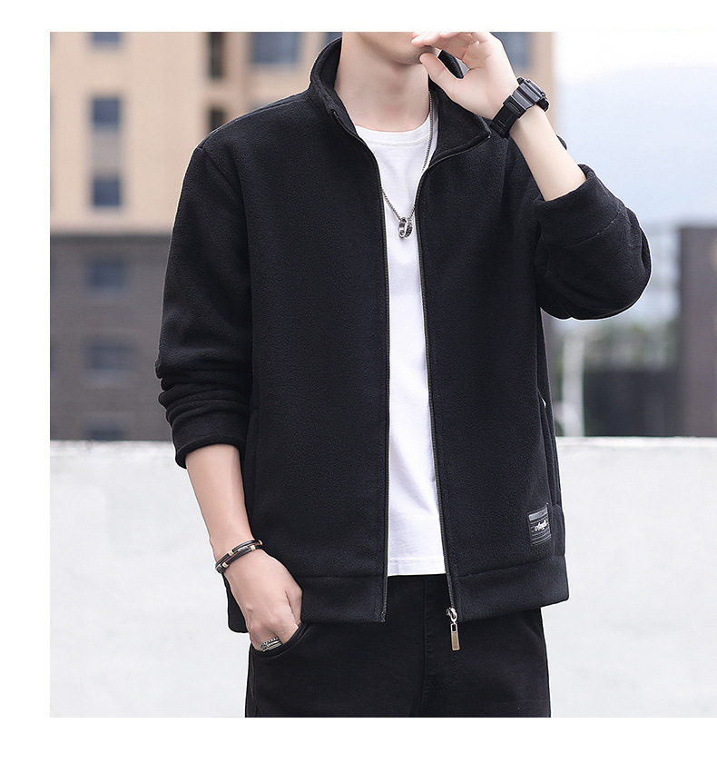 トラックジャケット 無地デザインスタンドカラージップアップスウェット