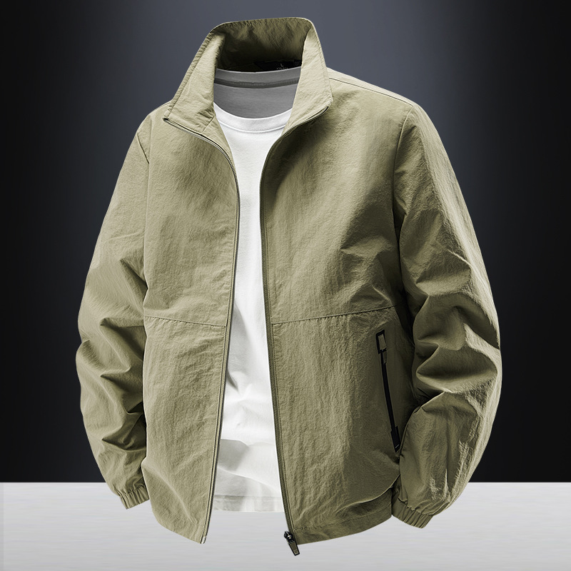 トラックジャケット ナイロン 軽量ナイロン立ち襟トラックジャケット