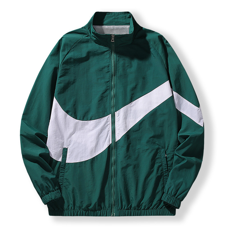 トラックジャケット ナイロン 大胆切り替えデザイン軽量トラックジャケット