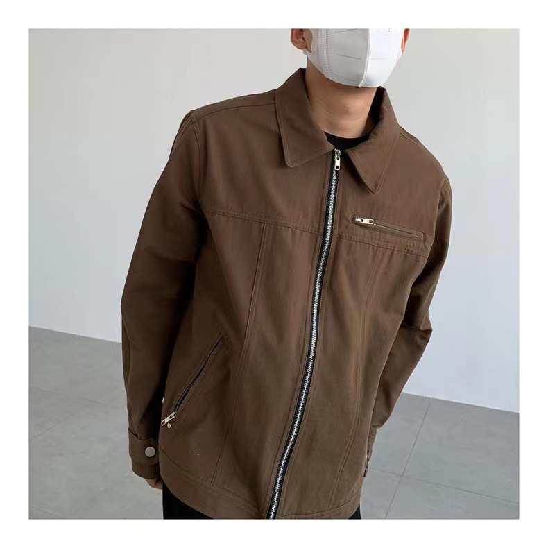 トラックジャケット ナイロン襟付きジップアップナイロントラックジャケット