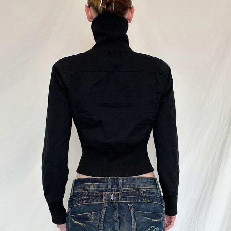 トラックジャケット ブルゾン レディース ハイネック ファスナージャケット