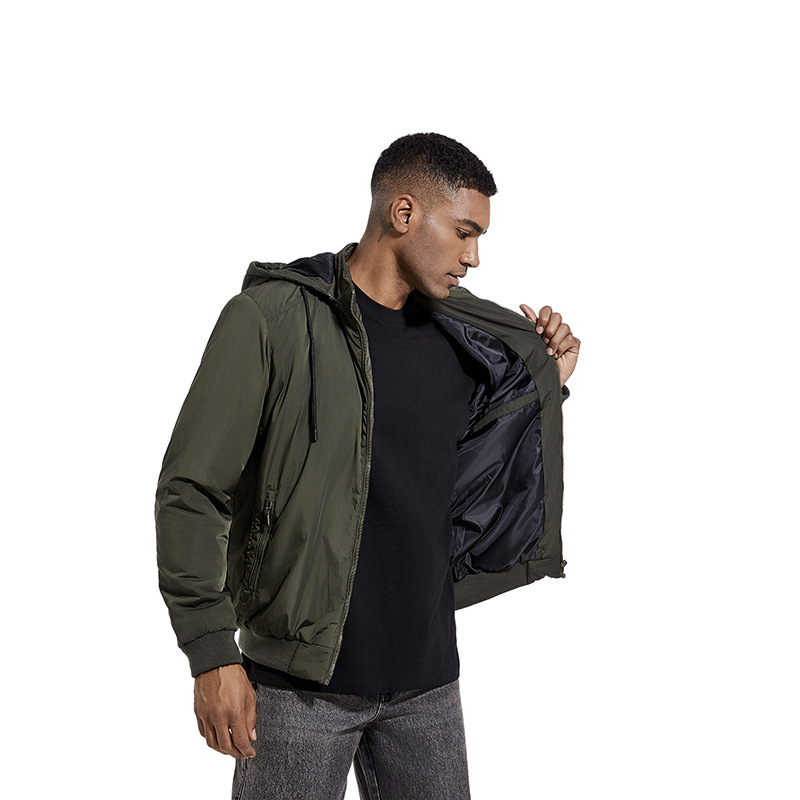 トラックジャケット ナイロン フード付きナイロントラックジャケット