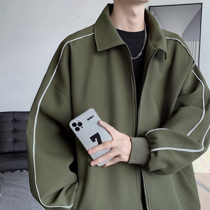 トラックジャケット 袖ラインデザインゆったりシルエットトラックジャケット