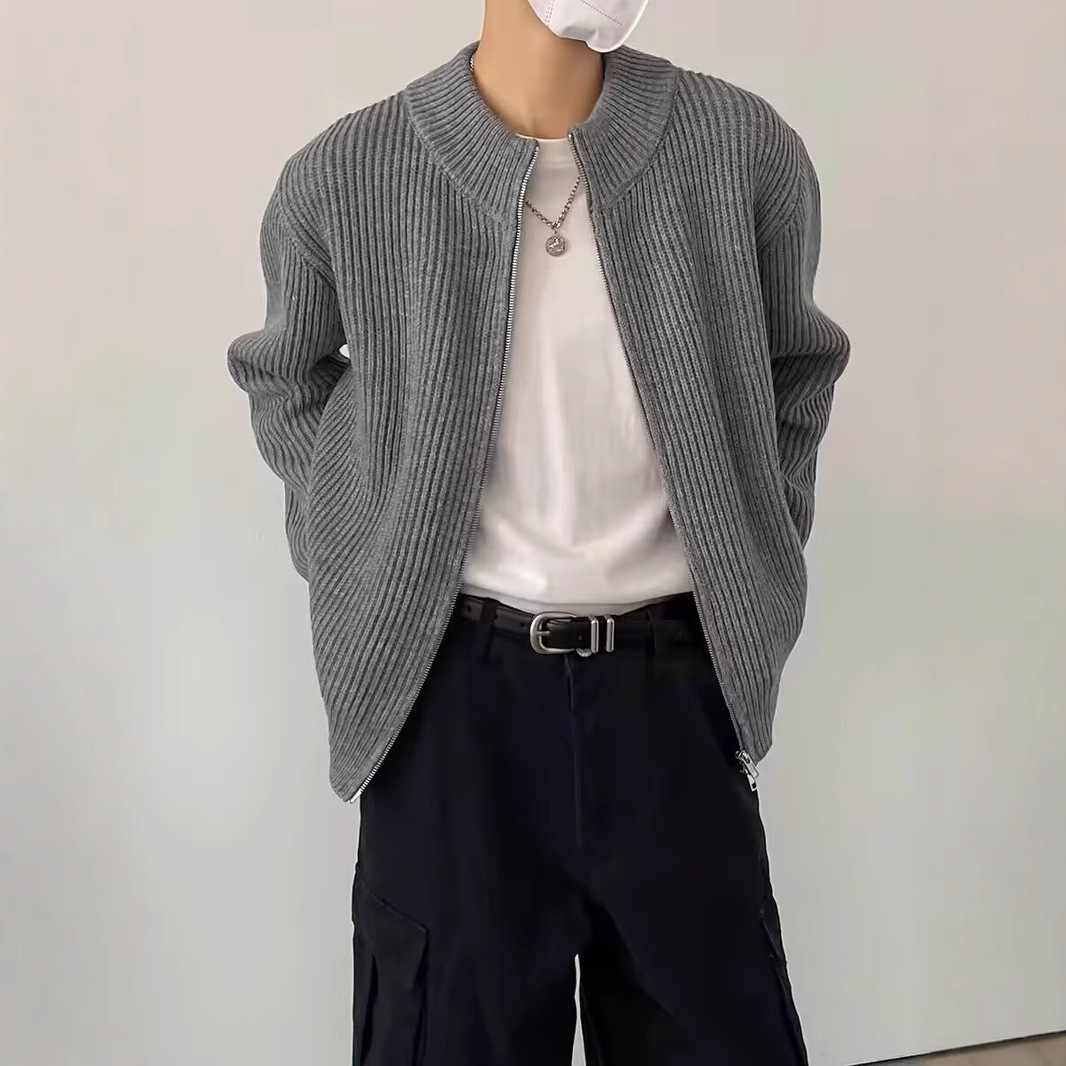 トラックジャケットコーデュロイ 畝織り素材の立体感ある襟付きジップアップジャケット