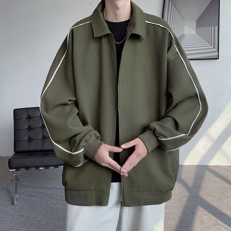 トラックジャケット 袖ラインデザインゆったりシルエットトラックジャケット