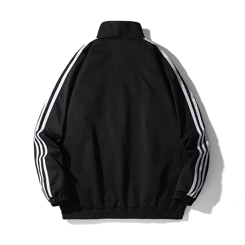 トラックジャケット ナイロン 三本線デザインスポーツナイロントラックジャケット