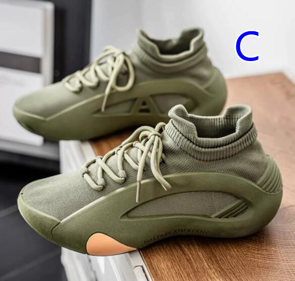 トレイルランニングシューズ メンズ厚底メッシュローカット運動靴